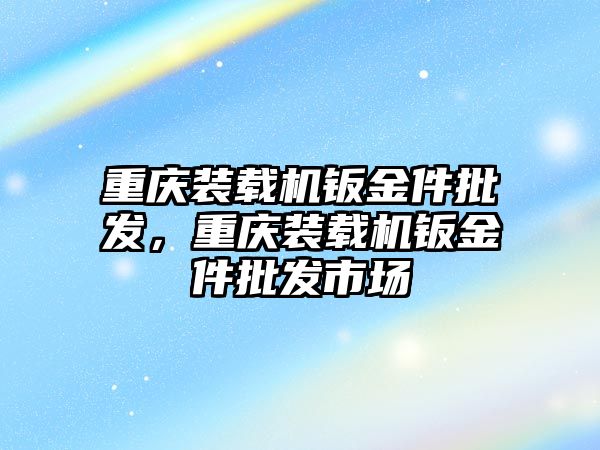 重慶裝載機鈑金件批發(fā)，重慶裝載機鈑金件批發(fā)市場