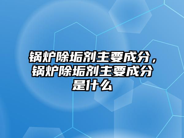 鍋爐除垢劑主要成分，鍋爐除垢劑主要成分是什么