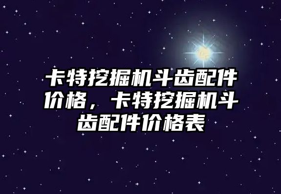 卡特挖掘機(jī)斗齒配件價格，卡特挖掘機(jī)斗齒配件價格表