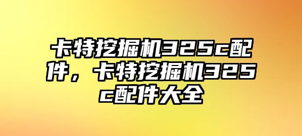 卡特挖掘機325c配件，卡特挖掘機325c配件大全