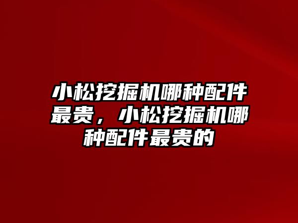 小松挖掘機哪種配件最貴，小松挖掘機哪種配件最貴的