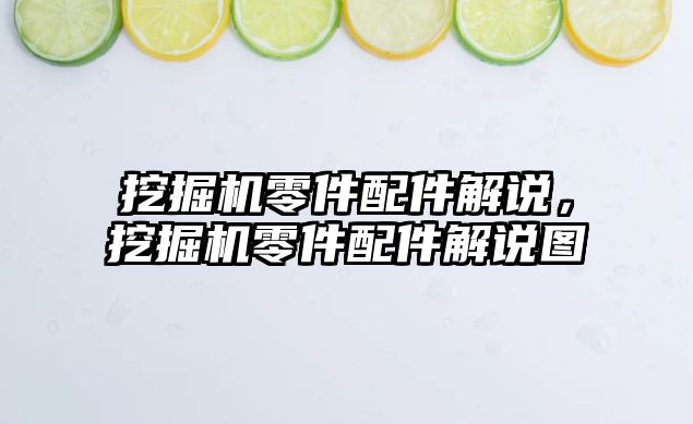 挖掘機零件配件解說，挖掘機零件配件解說圖