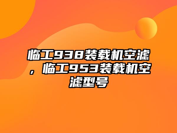 臨工938裝載機(jī)空濾，臨工953裝載機(jī)空濾型號(hào)