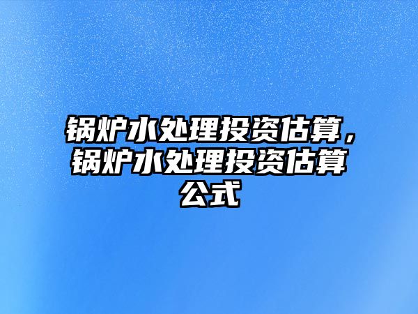 鍋爐水處理投資估算，鍋爐水處理投資估算公式