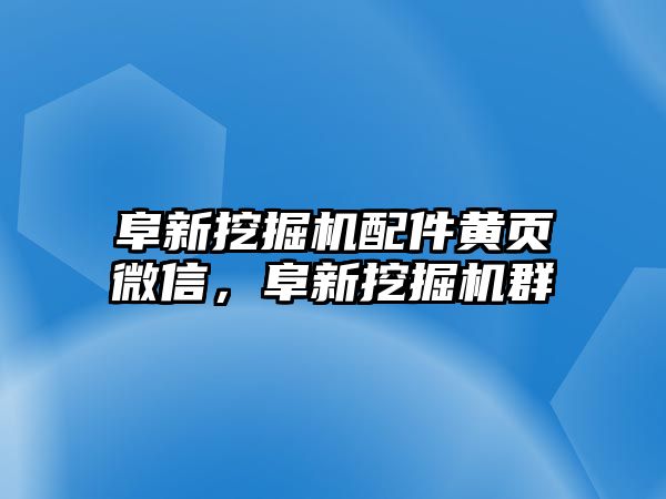 阜新挖掘機配件黃頁微信，阜新挖掘機群