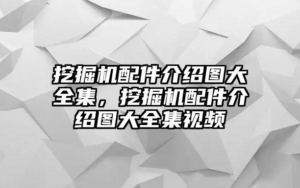 挖掘機配件介紹圖大全集，挖掘機配件介紹圖大全集視頻