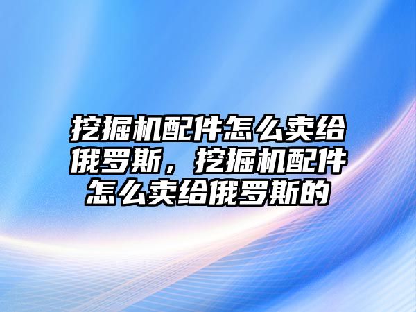 挖掘機配件怎么賣給俄羅斯，挖掘機配件怎么賣給俄羅斯的