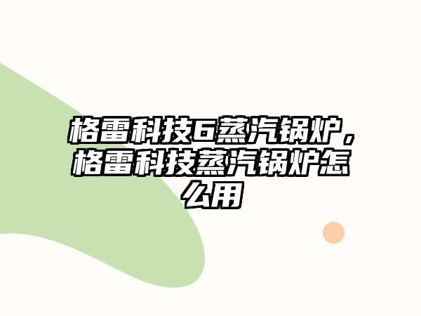 格雷科技6蒸汽鍋爐，格雷科技蒸汽鍋爐怎么用