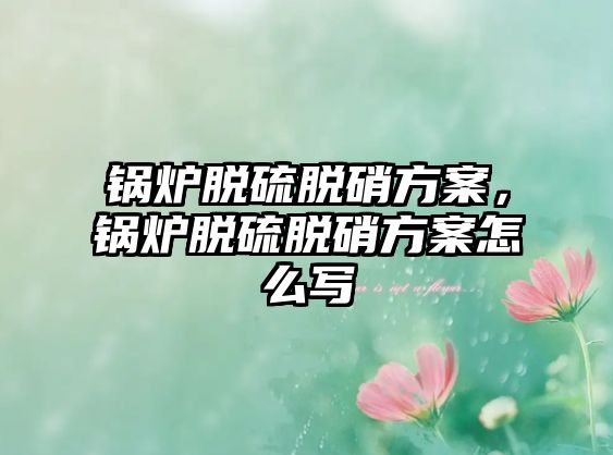 鍋爐脫硫脫硝方案，鍋爐脫硫脫硝方案怎么寫