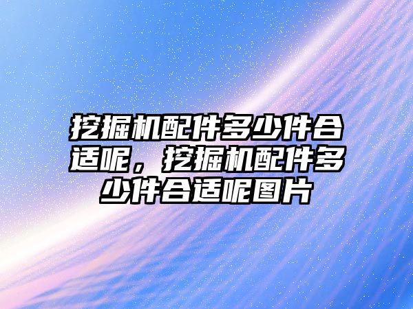 挖掘機配件多少件合適呢，挖掘機配件多少件合適呢圖片