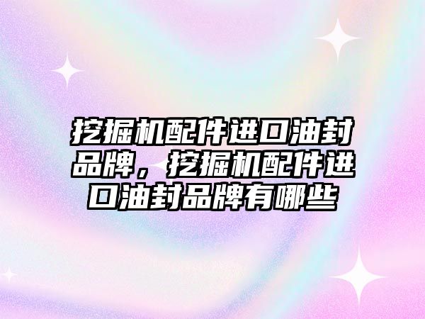 挖掘機配件進口油封品牌，挖掘機配件進口油封品牌有哪些