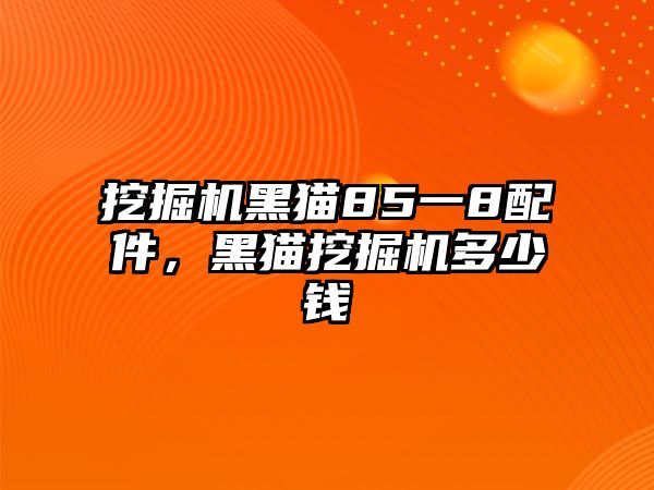 挖掘機黑貓85一8配件，黑貓挖掘機多少錢