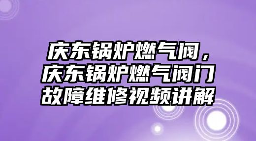 慶東鍋爐燃?xì)忾y，慶東鍋爐燃?xì)忾y門故障維修視頻講解