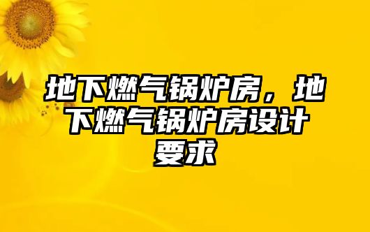 地下燃?xì)忮仩t房，地下燃?xì)忮仩t房設(shè)計(jì)要求