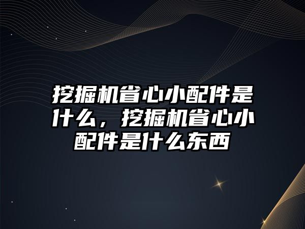 挖掘機(jī)省心小配件是什么，挖掘機(jī)省心小配件是什么東西