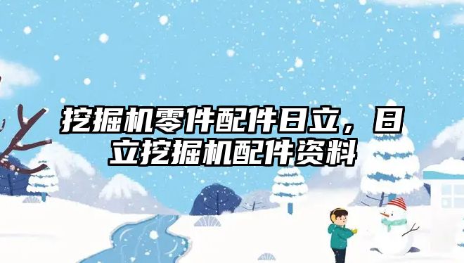 挖掘機零件配件日立，日立挖掘機配件資料