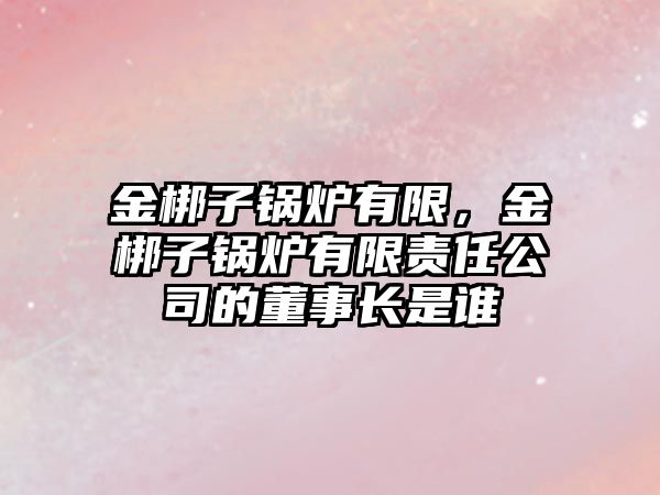 金梆子鍋爐有限，金梆子鍋爐有限責(zé)任公司的董事長是誰