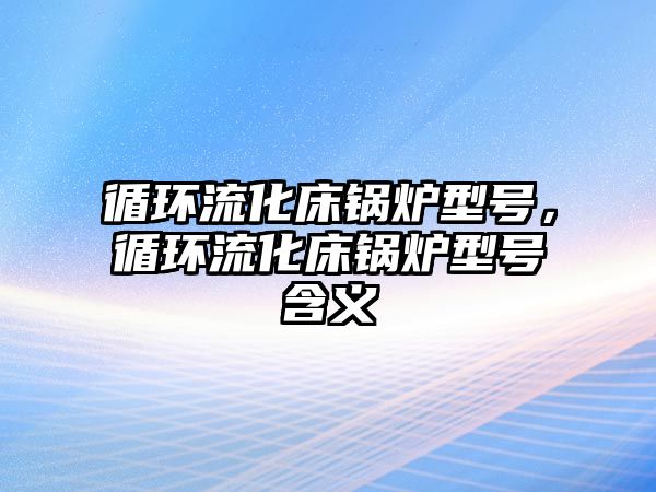 循環(huán)流化床鍋爐型號，循環(huán)流化床鍋爐型號含義