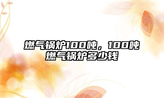 燃?xì)忮仩t100噸，100噸燃?xì)忮仩t多少錢