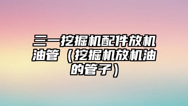 三一挖掘機配件放機油管（挖掘機放機油的管子）