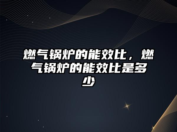 燃?xì)忮仩t的能效比，燃?xì)忮仩t的能效比是多少