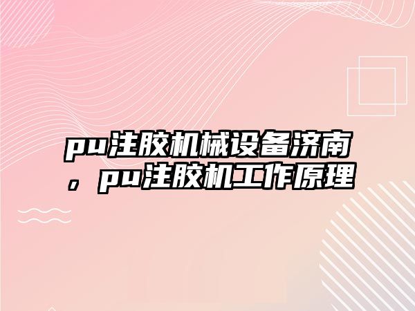 pu注膠機(jī)械設(shè)備濟(jì)南，pu注膠機(jī)工作原理