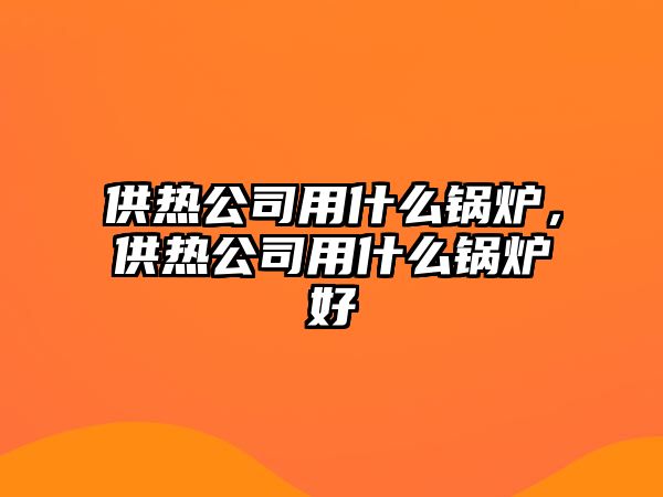 供熱公司用什么鍋爐，供熱公司用什么鍋爐好