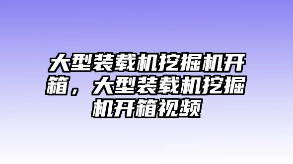 大型裝載機挖掘機開箱，大型裝載機挖掘機開箱視頻