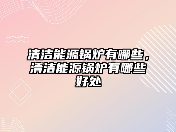 清潔能源鍋爐有哪些，清潔能源鍋爐有哪些好處