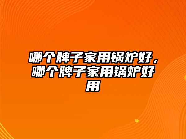 哪個(gè)牌子家用鍋爐好，哪個(gè)牌子家用鍋爐好用