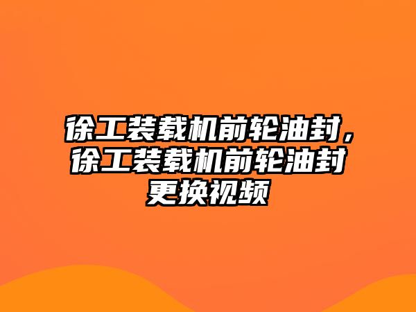 徐工裝載機(jī)前輪油封，徐工裝載機(jī)前輪油封更換視頻