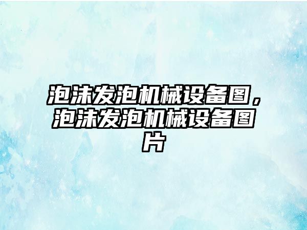 泡沫發(fā)泡機械設備圖，泡沫發(fā)泡機械設備圖片