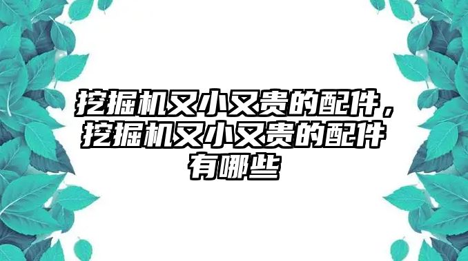 挖掘機又小又貴的配件，挖掘機又小又貴的配件有哪些