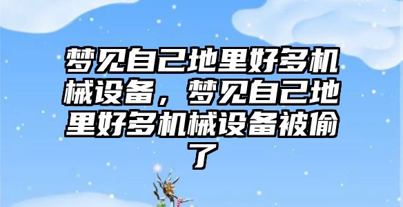 夢見自己地里好多機(jī)械設(shè)備，夢見自己地里好多機(jī)械設(shè)備被偷了