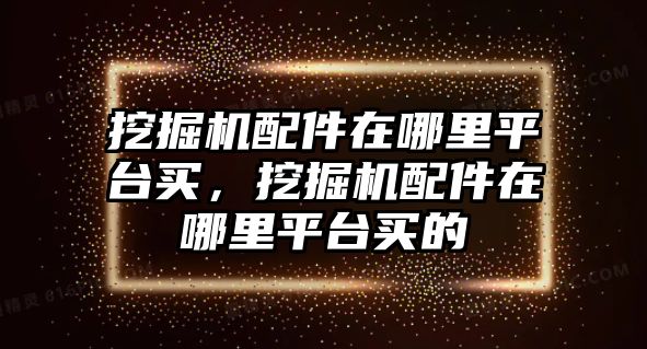 挖掘機配件在哪里平臺買，挖掘機配件在哪里平臺買的