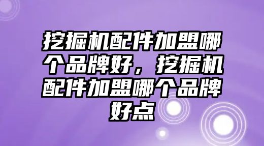 挖掘機配件加盟哪個品牌好，挖掘機配件加盟哪個品牌好點