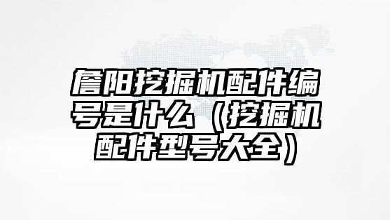 詹陽挖掘機(jī)配件編號(hào)是什么（挖掘機(jī)配件型號(hào)大全）