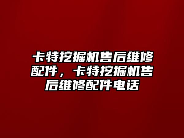 卡特挖掘機售后維修配件，卡特挖掘機售后維修配件電話