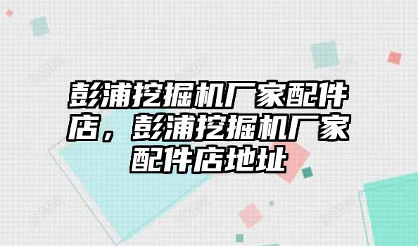 彭浦挖掘機廠家配件店，彭浦挖掘機廠家配件店地址