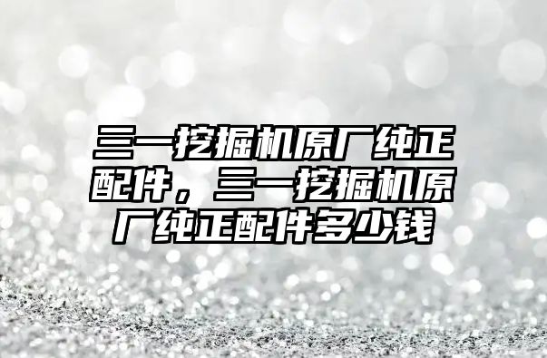 三一挖掘機(jī)原廠純正配件，三一挖掘機(jī)原廠純正配件多少錢