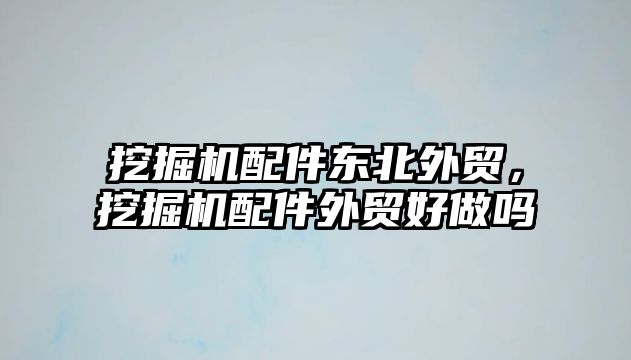 挖掘機(jī)配件東北外貿(mào)，挖掘機(jī)配件外貿(mào)好做嗎