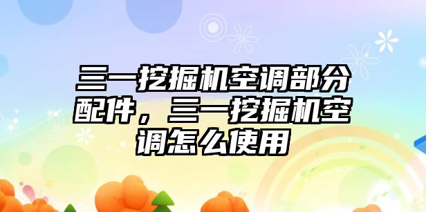 三一挖掘機空調(diào)部分配件，三一挖掘機空調(diào)怎么使用