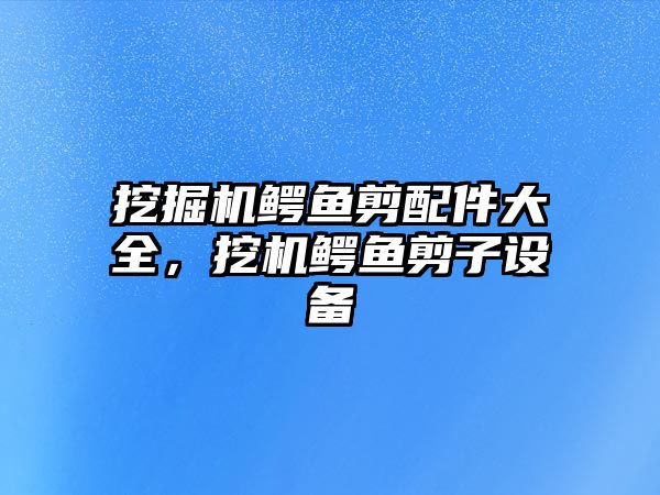 挖掘機鱷魚剪配件大全，挖機鱷魚剪子設備