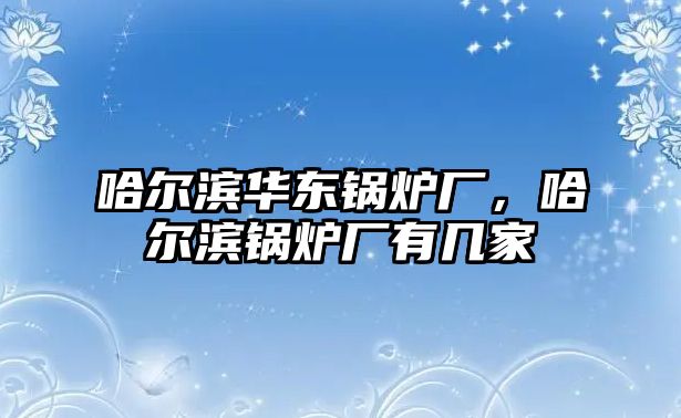 哈爾濱華東鍋爐廠，哈爾濱鍋爐廠有幾家