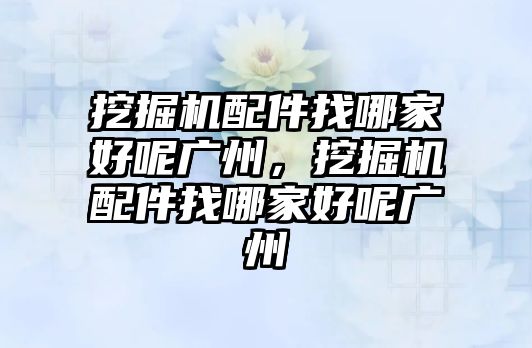 挖掘機配件找哪家好呢廣州，挖掘機配件找哪家好呢廣州