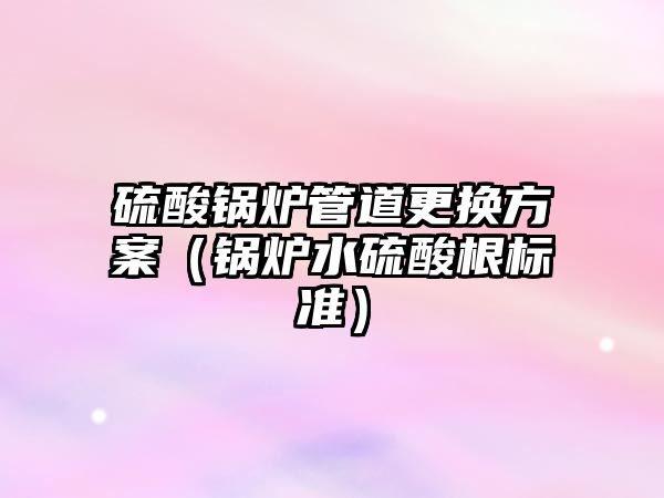 硫酸鍋爐管道更換方案（鍋爐水硫酸根標(biāo)準(zhǔn)）