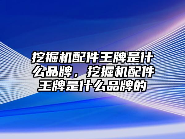 挖掘機(jī)配件王牌是什么品牌，挖掘機(jī)配件王牌是什么品牌的