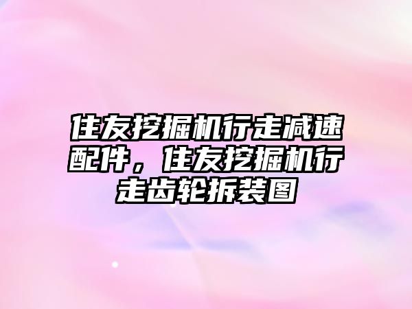 住友挖掘機行走減速配件，住友挖掘機行走齒輪拆裝圖