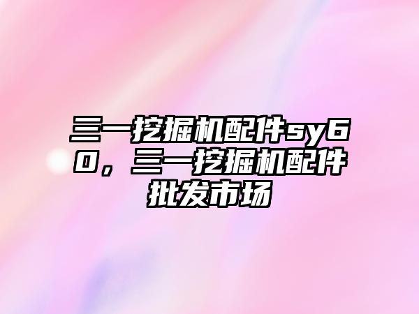 三一挖掘機配件sy60，三一挖掘機配件批發(fā)市場