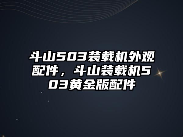 斗山503裝載機外觀配件，斗山裝載機503黃金版配件